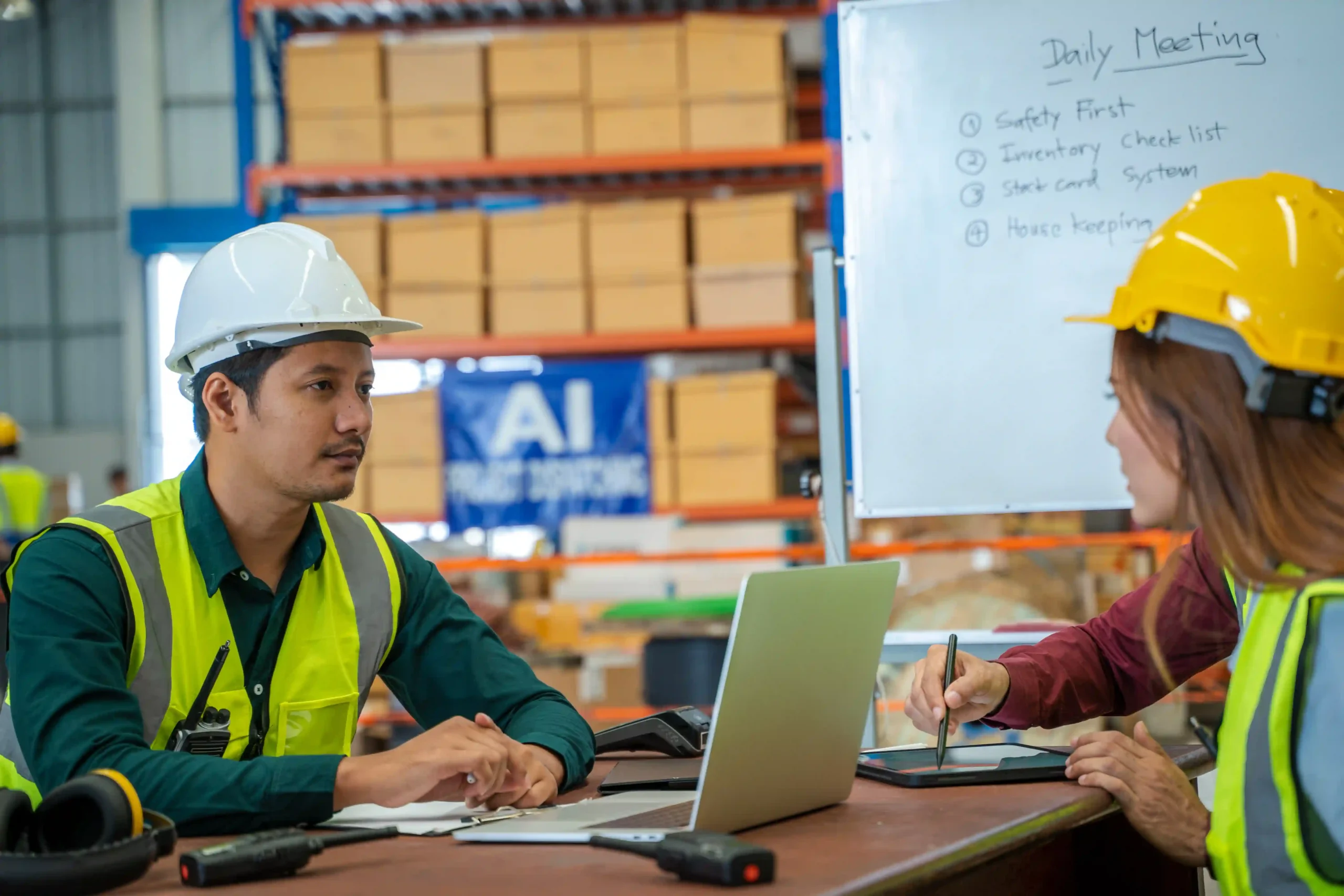 Logistics team collaborating on the FTZ certification and setup process to streamline supply chain efficiency.