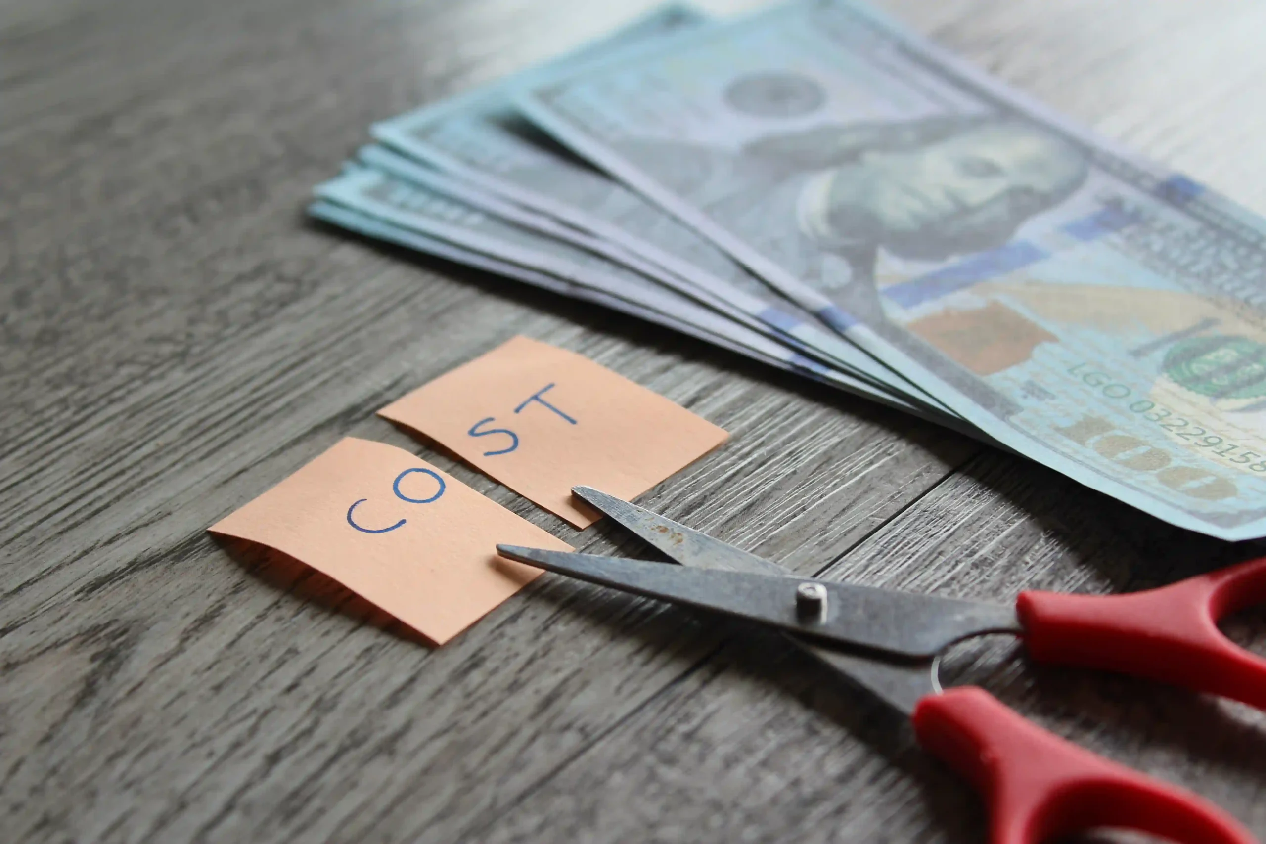 Symbolic representation of reducing expenses through FTZ cost savings strategies.