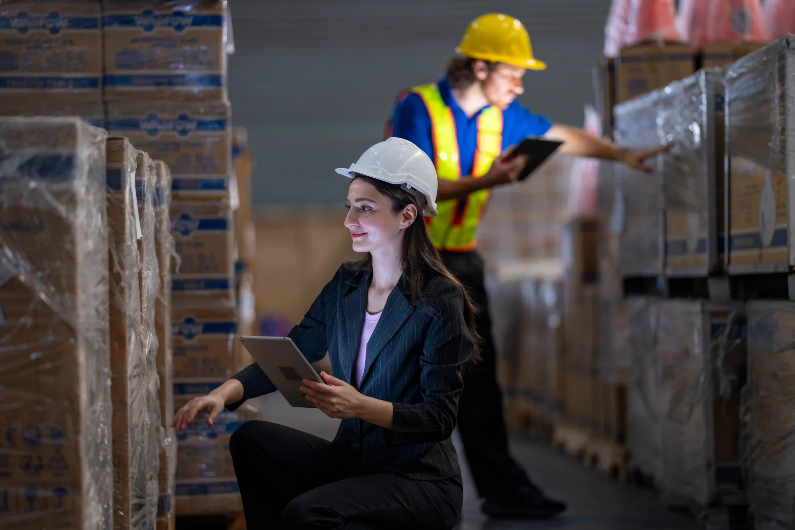 Inventory management explained through team-based inspection and digital auditing in a large warehouse
