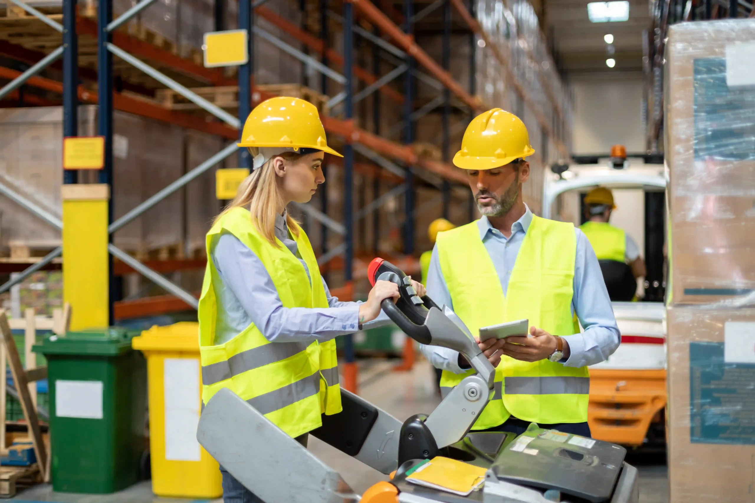 Training session on warehouse machinery for enhanced third-party logistics services 2025 performance.